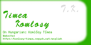 timea komlosy business card