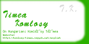 timea komlosy business card